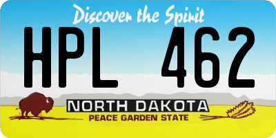 ND license plate HPL462