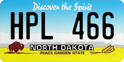 ND license plate HPL466