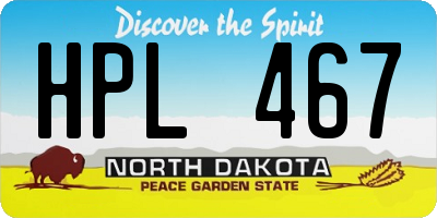 ND license plate HPL467