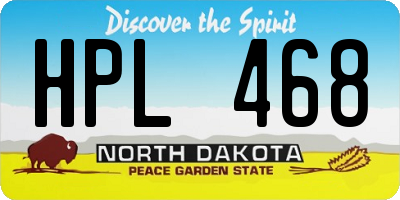 ND license plate HPL468
