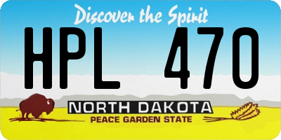 ND license plate HPL470