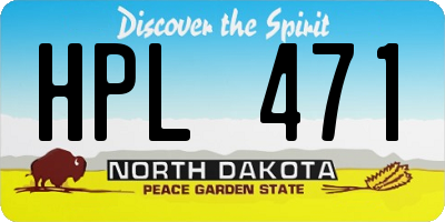 ND license plate HPL471