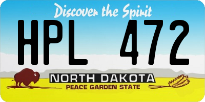 ND license plate HPL472