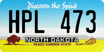 ND license plate HPL473