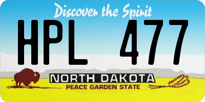 ND license plate HPL477