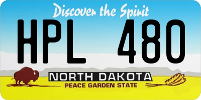 ND license plate HPL480