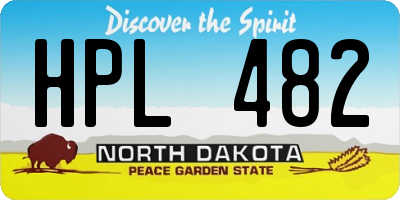 ND license plate HPL482