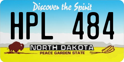 ND license plate HPL484