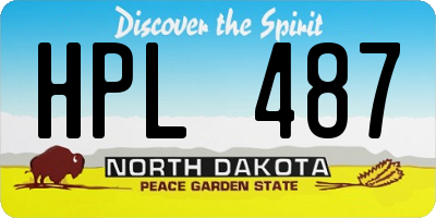 ND license plate HPL487
