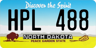 ND license plate HPL488