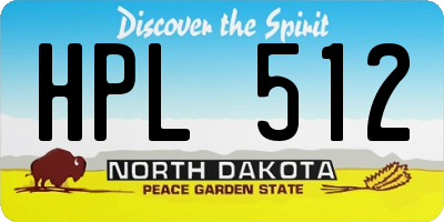 ND license plate HPL512