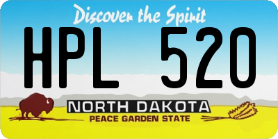ND license plate HPL520