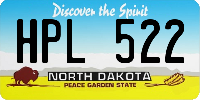 ND license plate HPL522
