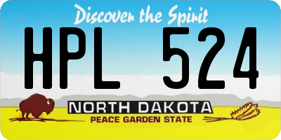 ND license plate HPL524