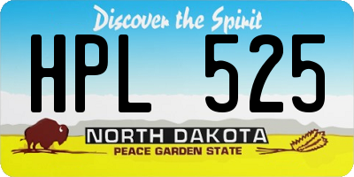 ND license plate HPL525