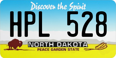 ND license plate HPL528