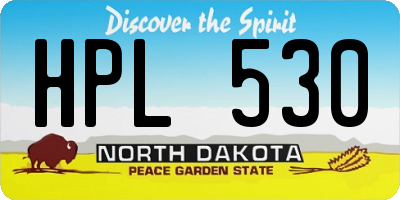 ND license plate HPL530