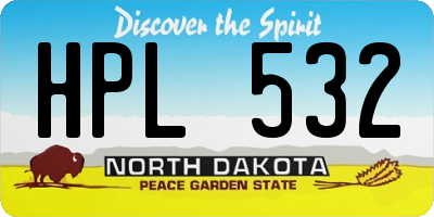 ND license plate HPL532
