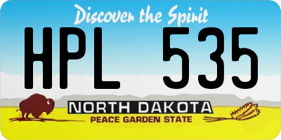 ND license plate HPL535