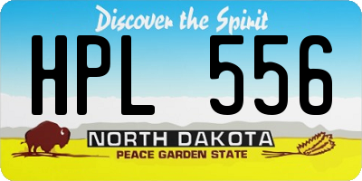 ND license plate HPL556