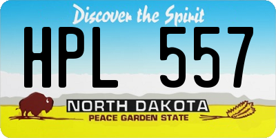 ND license plate HPL557
