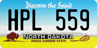 ND license plate HPL559