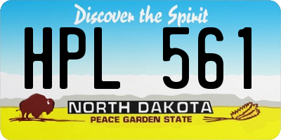ND license plate HPL561