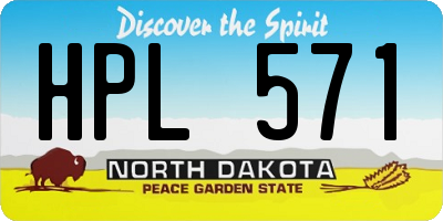 ND license plate HPL571