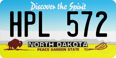 ND license plate HPL572