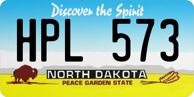 ND license plate HPL573