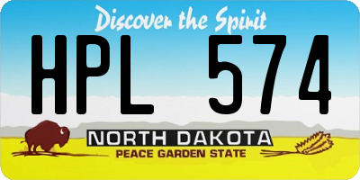 ND license plate HPL574