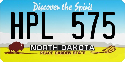 ND license plate HPL575