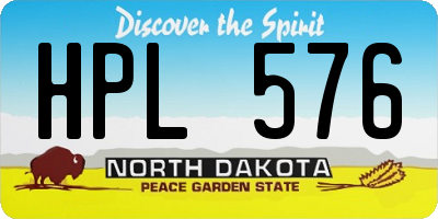 ND license plate HPL576