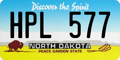 ND license plate HPL577