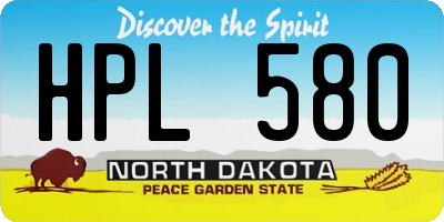 ND license plate HPL580