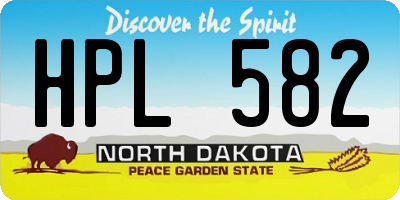 ND license plate HPL582