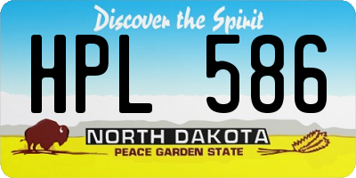 ND license plate HPL586