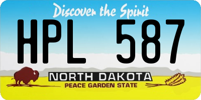 ND license plate HPL587
