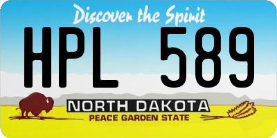ND license plate HPL589