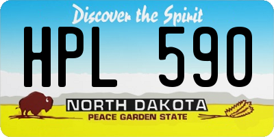 ND license plate HPL590