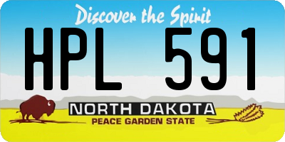 ND license plate HPL591