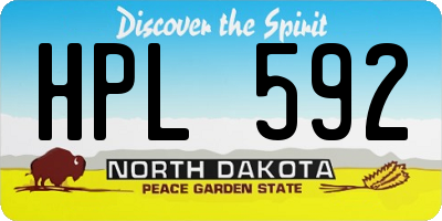 ND license plate HPL592