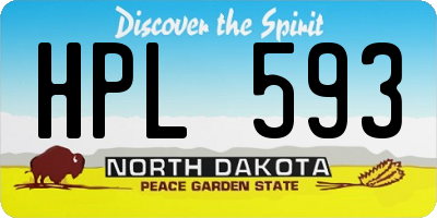 ND license plate HPL593