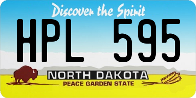 ND license plate HPL595
