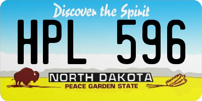 ND license plate HPL596