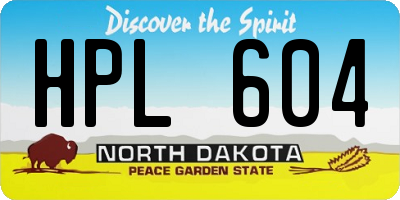 ND license plate HPL604