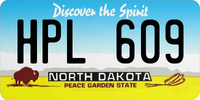 ND license plate HPL609