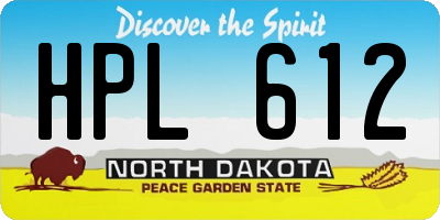 ND license plate HPL612