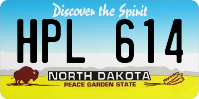ND license plate HPL614