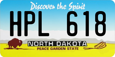 ND license plate HPL618